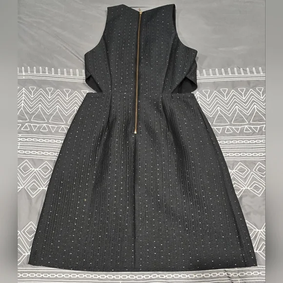 Madewell Nightfall Jacquard Cutout Black And Sparkle Dress Size 2 - Picture 6 of 9